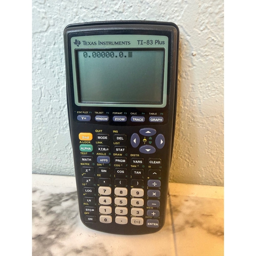Texas Instruments TI-83 Plus Graphing Calculator Black with Slide Cover